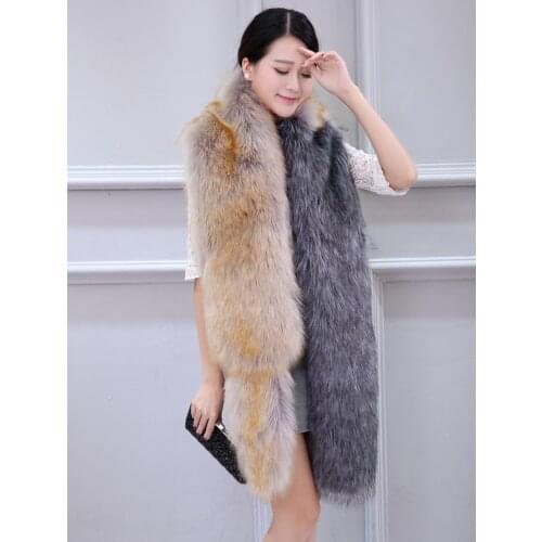 Men and womens winter faux fox fur scarf fur patchwork stripe T show faux fur shawl pashmina 180cm