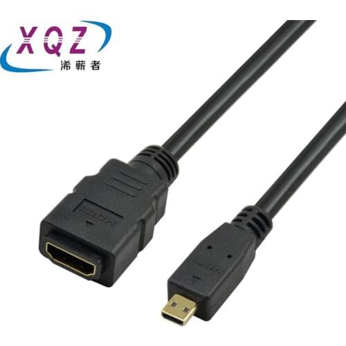 0.25M microHDMI to HDMI cable miroHDMI male to HDMI female cable HDMI D type/ A type micro shape to normal shape black pvc