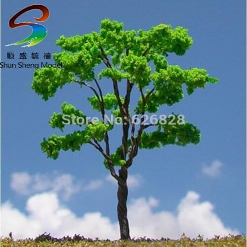 10pcs H :110mm model wire scale tree for building model layout model tree with leaf