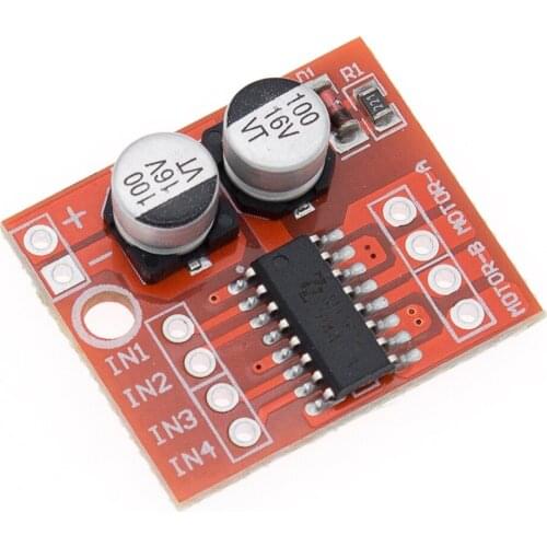 100pcs 2DC motor drive module reversing PWM speed dual H bridge stepper motor Mini victory L298N
