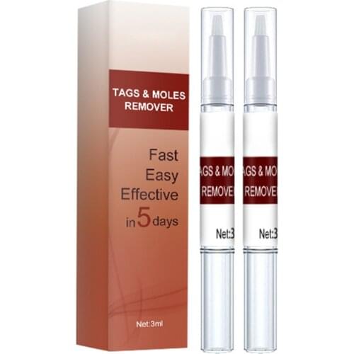 2 Pcs Remover Anti Verruca Remedy Liquid Pen Quickly Remove Male And Female Skin Wart Formula Skin Tag to Remove Pen