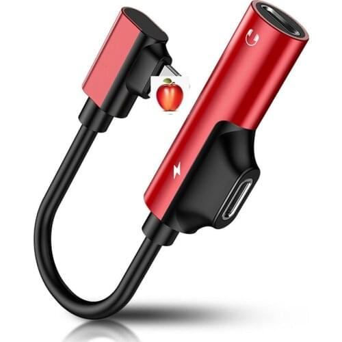 30 PCS bundle package 2 in 1 Audio Adapter Charge Converter 3.5mm For iPhone X 7 Headphone USB Adapter