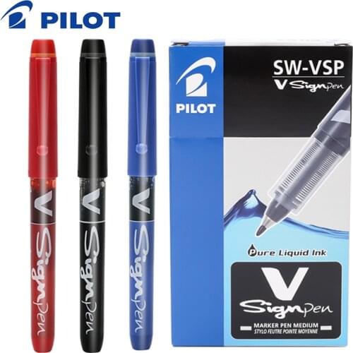 6Pcs/lot Roshes Run Papelaria School Caneta Gel Lynx Authentic Pilot Tupper Sw-vsp Large Capacity V-sign Pen Signature Sketches
