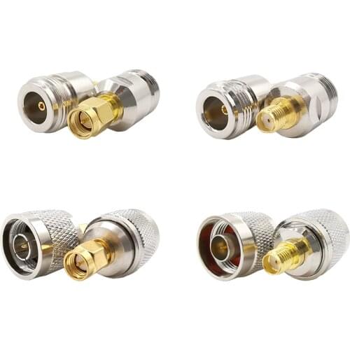 ALLiSHOP 4 kit SMA to N Adapter RF Connector N Male/Female to SMA jack/plug Wi-Fi Adaptor Connector copper & Gold Plated
