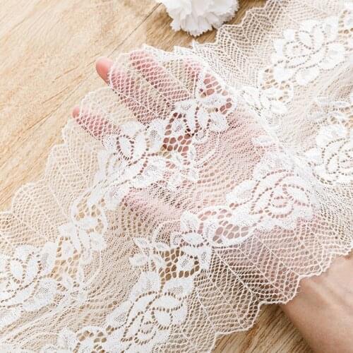White Lace Fabric Polyester Sewing Patchwork Supplies Ribbon Lace Trim Dress Wedding Dress Veil DIY Manual Doll Cloth Decoration