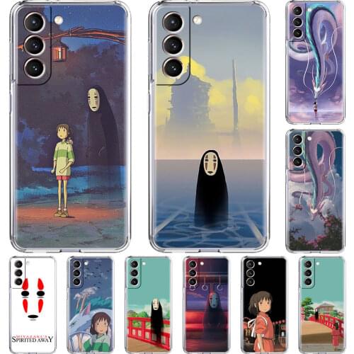 Clear Soft Case For Samsung Galaxy S20 FE S21 Ultra S10 Plus S10e S9 S8 Note 20 10 Lite 9 Phone Cover Funda Anime Spirited Away