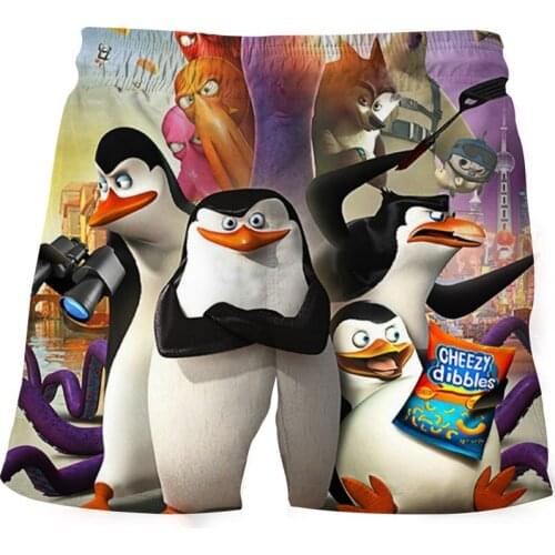 Childrens Shorts Cool Boys Girls Kids Beach Shorts Child Baby Toddler Madagascar Cartoon Lion Zebra Giraffe Monkey Clothing