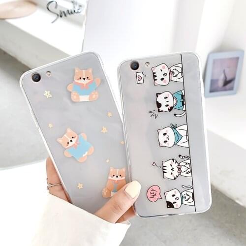 For OPPO F1S case cartoon animal transparent TPU protection back cover lovely soft silicone mobile phone case