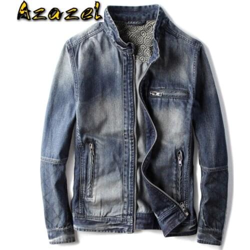 Automotive Style Denim Jacket For Men Spring and Autumn Season Teenager Cowboy Mens Jean Jacket and Coats Streetwear Nice C1462