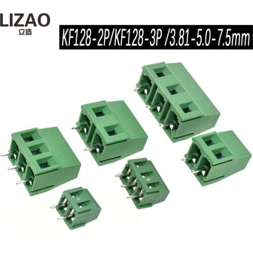 KF128-2P KF128-3P 3.81 5.0 7.5 2.54mm PCB Screw Terminal Block Splice Terminal KF120-2.54 DG308 MG128