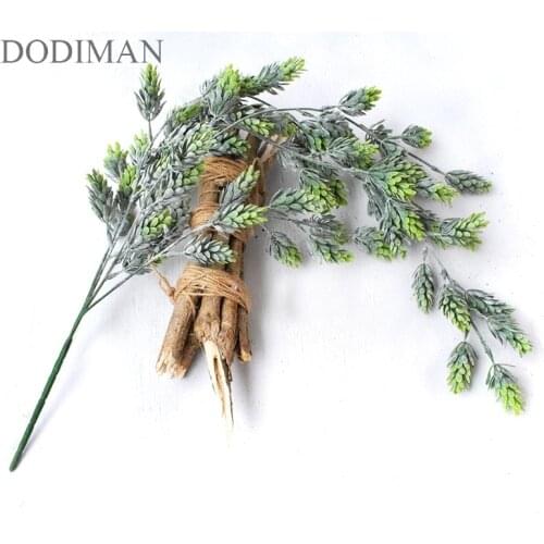 Simulation wall hanging flower home decoration pineapple grass green plant for Christmas rattan decoration water grass bouquet