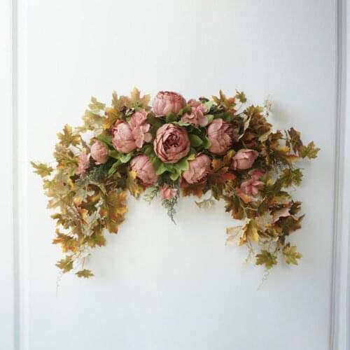 Simulation Wreath Eye-catching Realistic Looking Faux Silk Flower Artificial Wreath DIY Wedding wreath Flower home door Decor