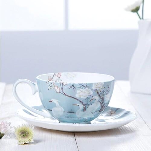 Exquisite Coffee Cup And Saucer Set English Afternoon Tea party Porcelain Bone China Teacup Pot Espresso Home Drinking