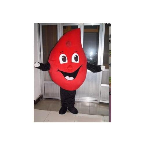 Drop of Blood Mascot Costume Fancy Cosplay Dress Halloween Fantasia Mascot Costume for Public Welfare Activities&Valentines