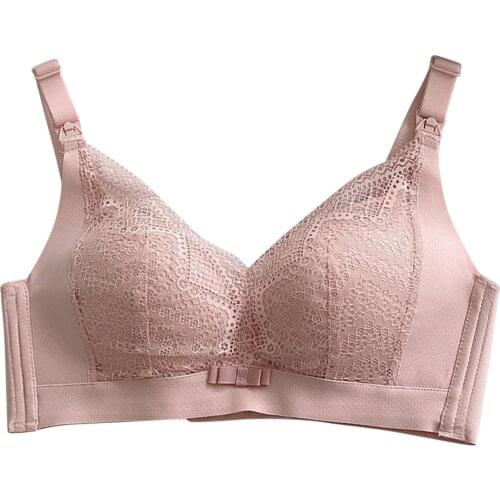 Lace breast feeding bra without steel ring during pregnancy
