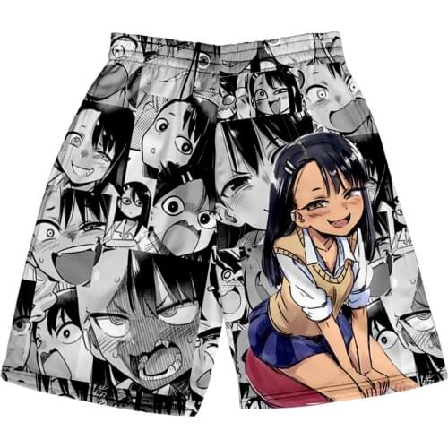 Nagatoro Hayase 3D Print Summer Holiday Women/Men Elastic Waist Japan Streetwear Shorts HIP HOP Streetwear Beach Shorts