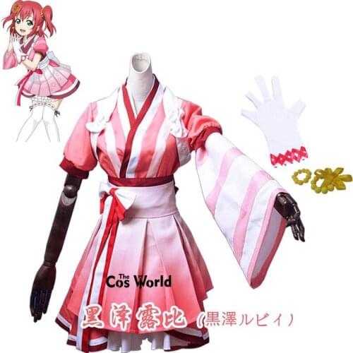 LoveLive!Sunshine!! Aqours ed Dreamer Kurosawa Ruby Dress Kimono Yukata Uniform Outfit Anime Customize Cosplay Costumes