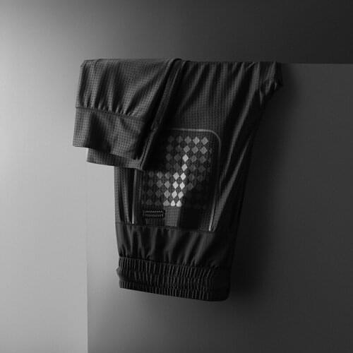 2021 spring and summer new mens casual pants fashion mid-waist and small-foot sports pants