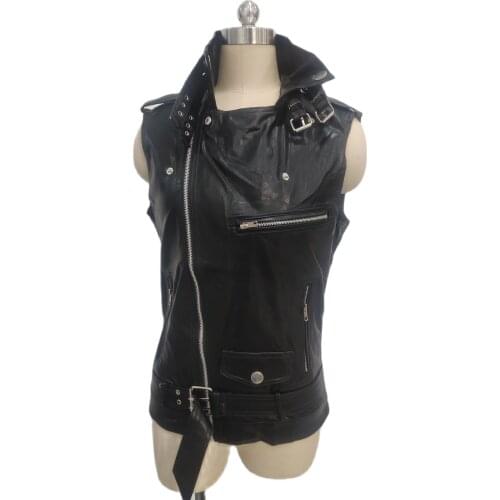 Men Biker Vest Sleeveless Pu Motorcycle Waistcoat Gilet Moto Homme Chalecos Para Hombre Multi Pocket Leather