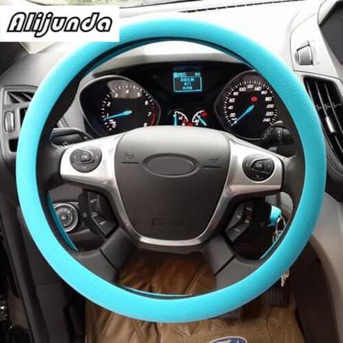 Soft Silicone Steering Wheel Cover Shell Skidproof Odorless Eco Friendly for Geely Vision SC7 MK CK Cross Gleagle SC7 Englon SC3