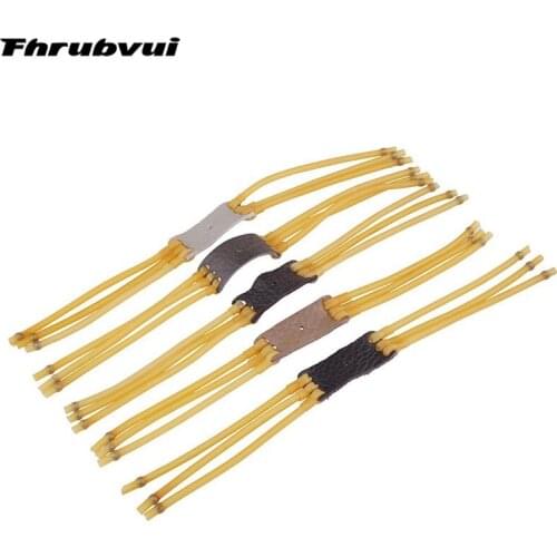 3 Cards 6 Shares Card Beads Rubber Band Set Outdoor Tools Strip Elastic Rubber Band Hunter Slingshot Catapult Hunting Rubber