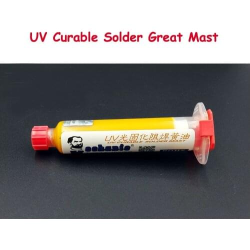 NEW 1Pcs Yellow UV Solder Resist BGA PCB UV Curable Solder Great Mast Solder Mask Solder Resist 10CC