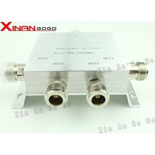 New 4 Way two direction N Power splitter Freq:800-2500 MHZ N female power divider signal cable splitter female divider
