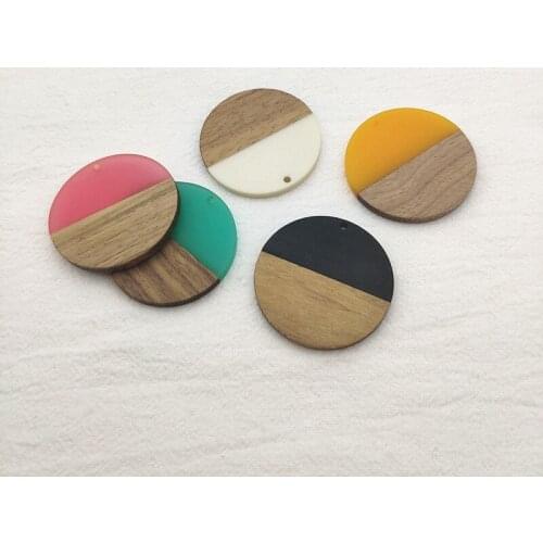 New arrival! 38mm 10pcs resin wood round-shape Charm for earrings,Earring parts,jewelry findings