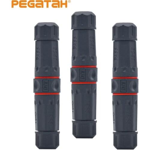New Waterproof RJ45 Ethernet Network Cable Connector Wire Extension Double Head Adapter