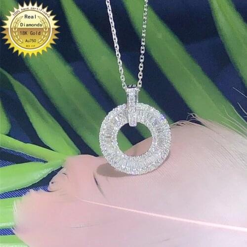 100% 18K white gold diamond necklace all use0.5ct diamond and have certificate001
