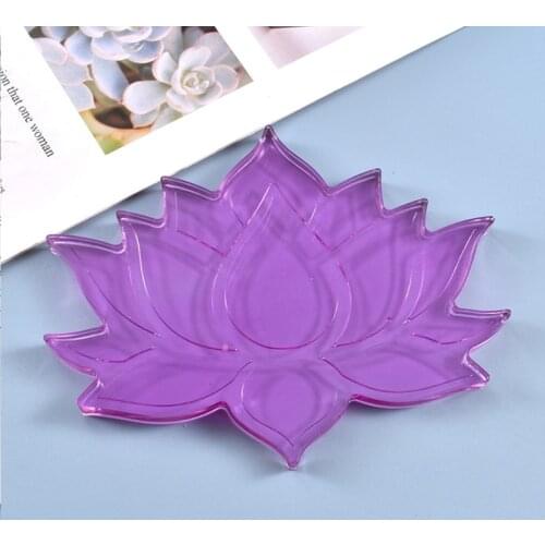 DIY Crafts Jewelry Decorations Making Tools Crystal Epoxy Resin Mold Lotus Coaster Tray Cup Mat Casting Silicone Mould