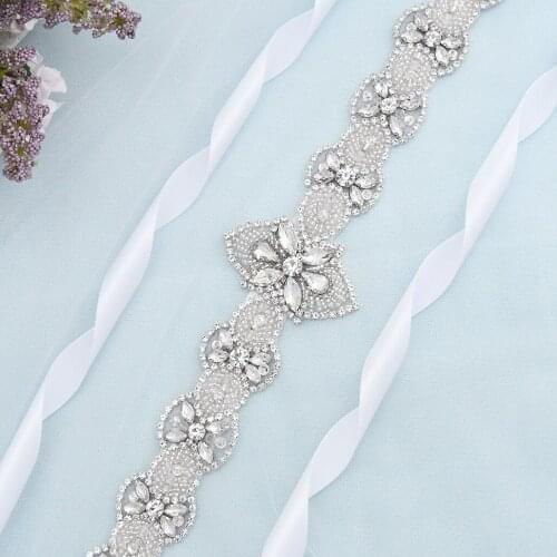 S411 Sparkly Rhinestone High Quality Bride Accessories Wedding Belts Girl Prom Evening Dresses Decoration Bridesmaid Dress Sash