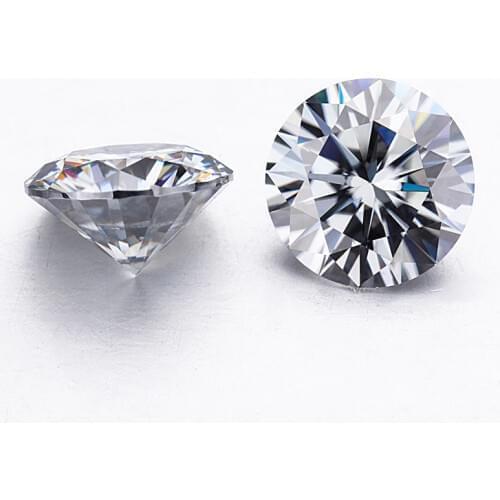 Grey moissanites 2ct&8mm loose round brilliant cut gem moissanites setting