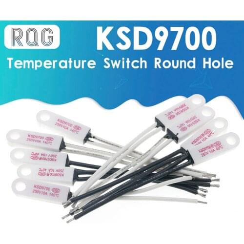 Temperature switch Round hole KSD9700 10A250V 40/45/50/55/60/65/70/75/80/85/90/95/100/105/110/115/120/130/135/140/145/150C