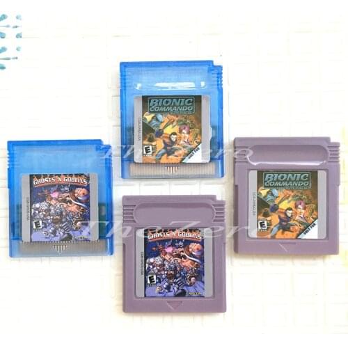 Video Game for 16 Bit Cartridge Game Console Card Bionic Commando: Elite Forces Ghosts N Goblins Grey/Biue shell