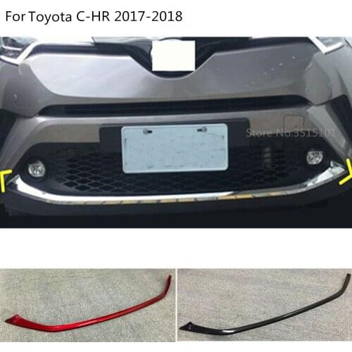 Car Bumper Trim Protection Front Head Racing Bar Bottom Grid Grill Grille Frame Edge For Toyota C-HR CHR 2017 2018 2019 2020