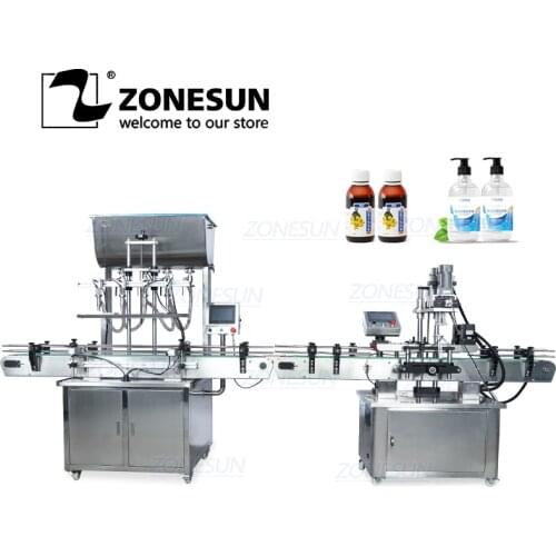 ZONESUN Custom Fully Automatic Paste Hand Sanitizer Castor Base Oil Glass Bottle Vial Filling And Capping Machine For Production
