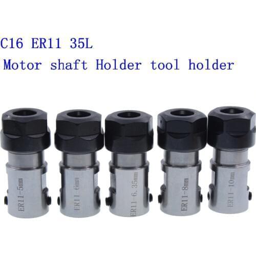 1PCS spindle motor clamp tool rod C16 ER11 35L inner hole 5mm 6mm 6.35mm 8mm 10mm shaft motor lengthened clamping knife