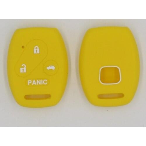 3PC Silicone Key Case Cover For Honda Civic Accord Pilot Fit CRV SRV FRV Ridgeline Insight Keyless Fob Shell Skin Protector