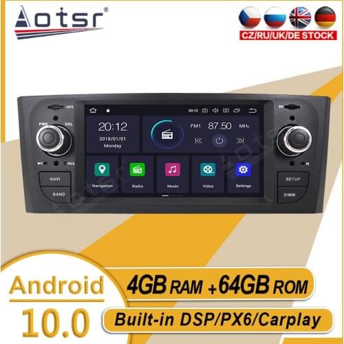 4+64GB For FIAT Punto Linea 2005 2006 2007 2008 2009 Car Stereo Multimedia Player Android Navi Audio Radio Carplay PX6 Head Unit