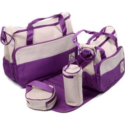 5PCS Baby Diaper Bags for Mom Hobos Mother Bag One Shoulder Baby Nappy Bags 8 colors Newborn Stroller Bag