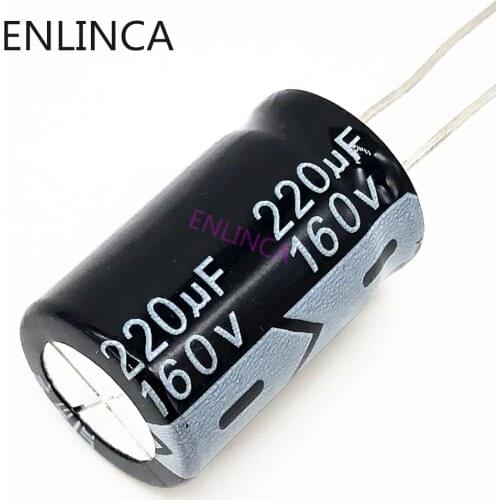 55pcs/lot T34 160v 220UF aluminum electrolytic capacitor size 16*26 220UF 20