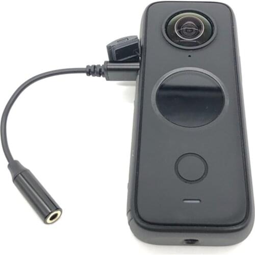 Audio Adapter Cable Type-c to External 3.5mm Mic for Insta360 ONE X2 Handheld Action Camera Accessories