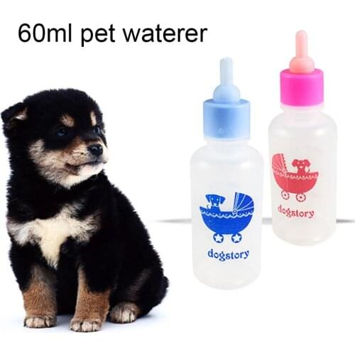 60ml Pet Milk Bottle Silicone Hamster Rabbit Feeding Milk Bottle Drinking Feeder Pets Supply for feeding small pets