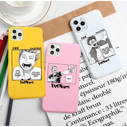 Anime Haikyuu High School Volleyball Hinata Kageyama Tobio Phone case For iPhone 11 12 Pro XS MAX XR X 7 8 6Plus SE Candy Cover
