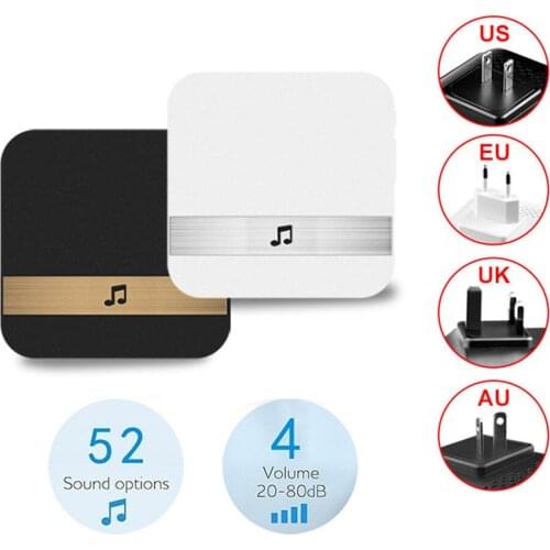 1Pcs AC90-250V Smart Indoor Doorbell chime Wireless WiFi Door Bell US EU UK AU Plug app control For EKEN V5 V6 V7 M3