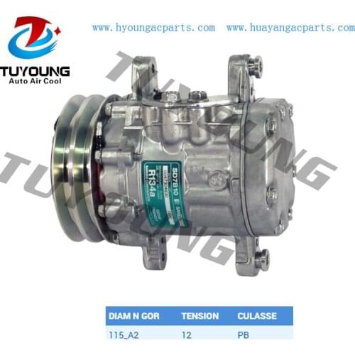 SD7B10 Auto a/c compressor for New Holland Case Giant 3164540 714404393 000771974 8504059 771974 115mm 2pk 12v