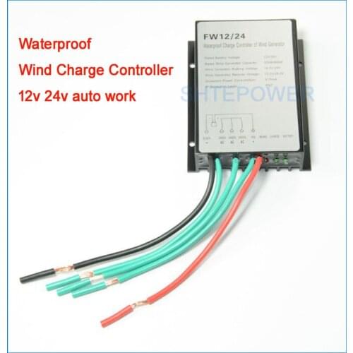 Wind battery charge controller for 100-600w wind turbine generator, waterproof IP67 wind controller 12V/24V auto