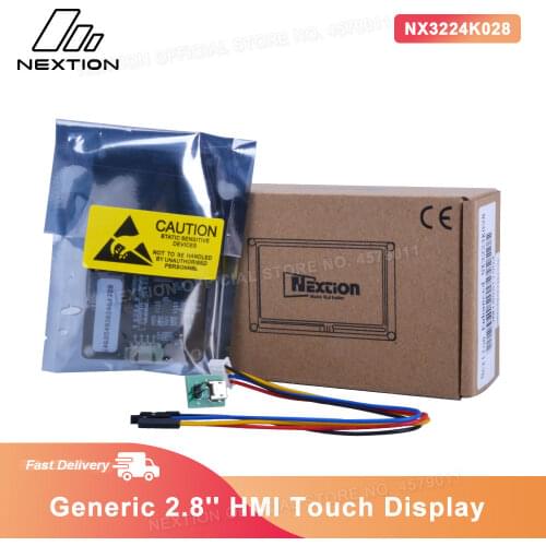 Nextion Enhanced NX3224K028 - Generic 2.8'' HMI Touch Display Built-in RTC/8 digital GPIO/Larger Flash Capacity Applied to IoT