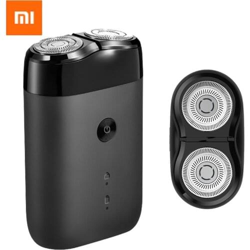 Original Xiaomi Electric razor Shaver rotating double head Full body wash Type-c charge silent motor double safe protection